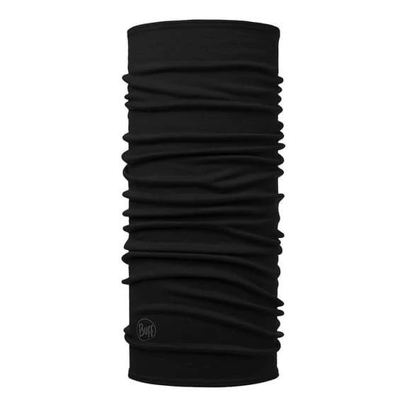 Buff Midweight Merino Wool Solid Black 1 Buff Midweight Merino Wool Solid Black