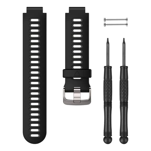Garmin Forerunner 735XT, 630, 235, 230 Watch Band Grey Black 1 Garmin Forerunner 735XT, 630, 235, 230 Watch Band Grey Black
