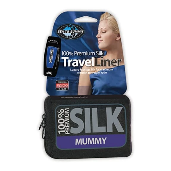 Sea To Summit 100% Premium Silk Travel Liner Mummy 185cm Navy Blue 1 Sea To Summit 100% Premium Silk Travel Liner Mummy 185cm Navy Blue