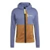 Adidas Terrex Tech Fleece Full Zip Jacket Brown Blue