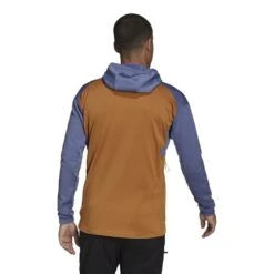 Adidas Terrex Tech Fleece Full Zip Jacket Brown Blue -Nordis Camping Shop ad gv4788 003