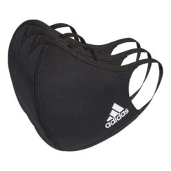 Adidas Face Covers Large Black Reusable Protective Masks (3 Pack)