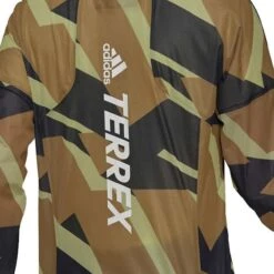 Adidas Terrex Agravic Graphic 2.5 Layer Jacket Brown Green Black Women -Nordis Camping Shop ad h35868 005