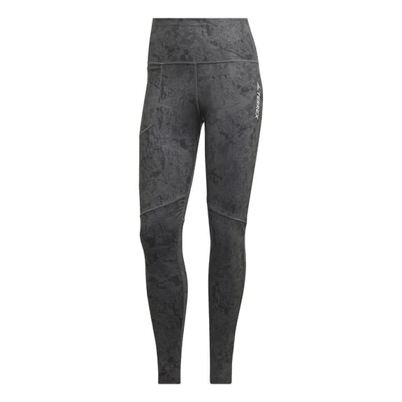 Adidas Multi Allover Print Tights Black Dark Grey Women 1 Adidas Multi Allover Print Tights Black Dark Grey Women