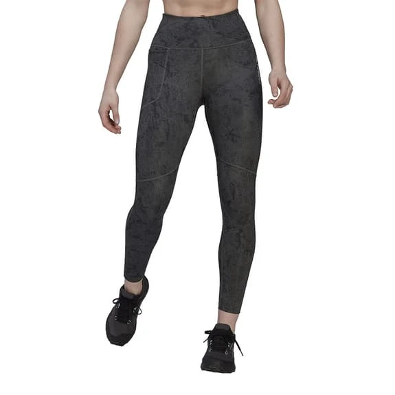 Adidas Multi Allover Print Tights Black Dark Grey Women 2 Adidas Multi Allover Print Tights Black Dark Grey Women - Image 2