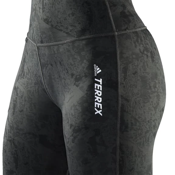 Adidas Multi Allover Print Tights Black Dark Grey Women 6 Adidas Multi Allover Print Tights Black Dark Grey Women - Image 6