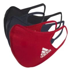 Adidas Badge Of Sport Reusable Mask Black Navy Blue Red (3 Pack)