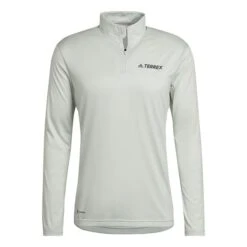 Adidas Terrex Multi Half Zip Long Sleeve T-Shirt Light Blue Black