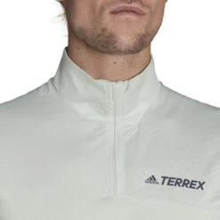 Adidas Terrex Multi Half Zip Long Sleeve T-Shirt Light Blue Black -Nordis Camping Shop ad hi1613 004