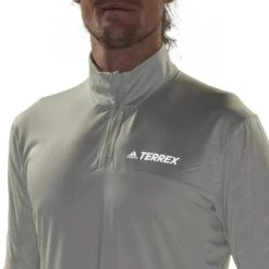 Adidas Terrex Multi Half Zip Long Sleeve T-Shirt Light Blue Black -Nordis Camping Shop ad hi1613 006