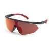 Adidas Competition Aero Lite SP0015 Glasses Shiny Black With Contrast Mirror Red Lenses