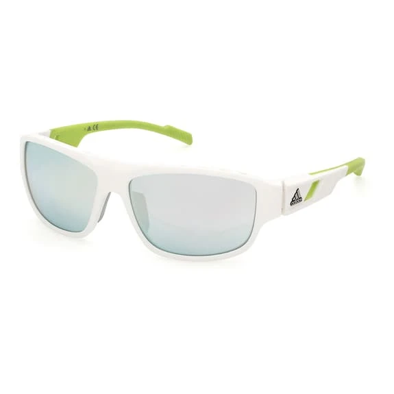 Adidas Sport SP0045 Glasses White With Contrast Mirror Smoke Lenses 1 Adidas Sport SP0045 Glasses White With Contrast Mirror Smoke Lenses