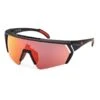 Adidas Sport SP0063 Glasses Matte Black With Burgundy Red Mirrored Lens