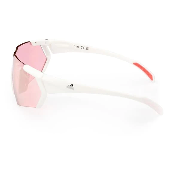 Adidas Sport SP0064 Glasses White With Light Red Mirrored Lens 2 Adidas Sport SP0064 Glasses White With Light Red Mirrored Lens - Image 2