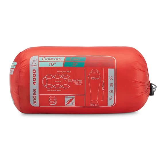 Sleeping Bag Altus Andes 400 D +10C Khaki Green 5 Sleeping Bag Altus Andes 400 D +10C Khaki Green - Image 5