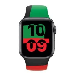 Apple Black Unity Sport Band For Apple Watch 44 Mm Black Green Red -Nordis Camping Shop apl mj4v3zm a es 003