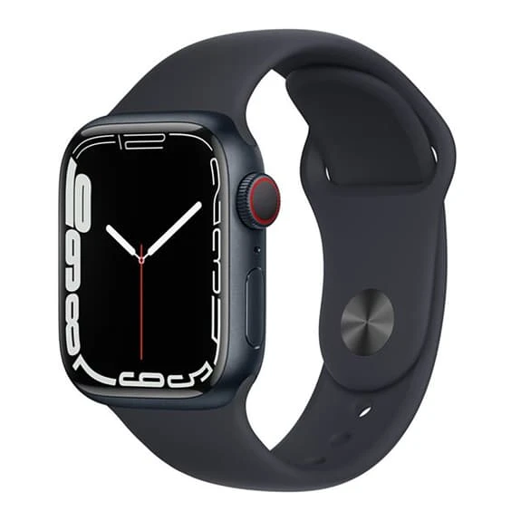 Apple Watch Series 7 GPS Cellular 41 Mm Aluminium Case Midnight Black With Black Sport Strap 1 Apple Watch Series 7 GPS Cellular 41 Mm Aluminium Case Midnight Black With Black Sport Strap