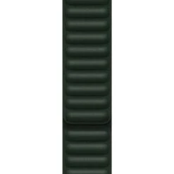 Apple Leather Link Strap For Apple Watch 45 Mm Dark Green
