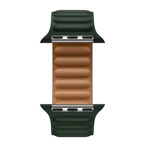 Apple Leather Link Strap For Apple Watch 45 Mm Dark Green 2 Apple Leather Link Strap For Apple Watch 45 Mm Dark Green - Image 2