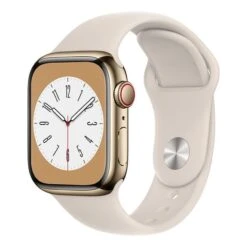 Apple Watch Series 8 GPS + Cellular 41 Mm Stainless Steel Gold With White Stars Sport Strap