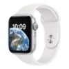Apple Watch SE GPS 2nd Generation 44 Mm Aluminium Silver With White Sport Strap