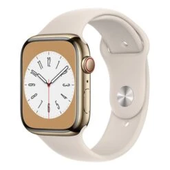 Apple Watch Series 8 GPS + Cellular 45 Mm Stainless Steel Gold With White Stars Sport Strap