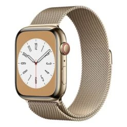 Apple Watch Series 8 GPS + Cellular 45 Mm Stainless Steel Gold With Gold Milanese Strap