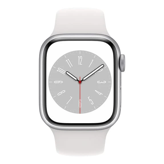 Apple Watch Series 8 GPS + Cellular 41 Mm Aluminium Silver With White Sport Strap 2 Apple Watch Series 8 GPS + Cellular 41 Mm Aluminium Silver With White Sport Strap - Image 2