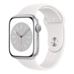 Apple Watch Series 8 GPS 45 Mm Aluminium Silver With White Sport Strap