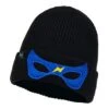 Buff Knitted Funn Hero Deep Beanie Black Blue Kids