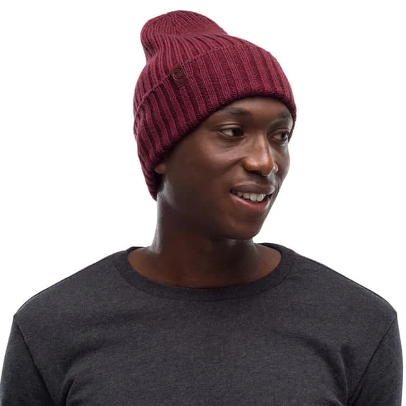 Buff Merino Wool Knit Hat Norval Armor Hat Maroon Women 2 Buff Merino Wool Knit Hat Norval Armor Hat Maroon Women - Image 2