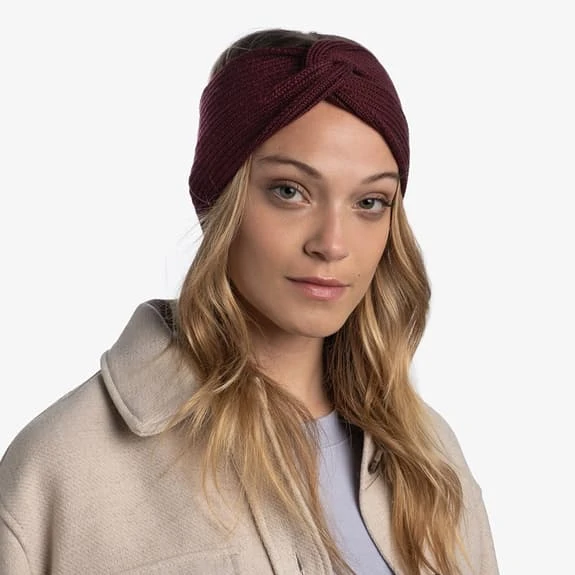 Buff Knitted Norval Headband Maroon 2 Buff Knitted Norval Headband Maroon - Image 2