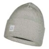 Buff Crossknit Beanie Solid Light Grey