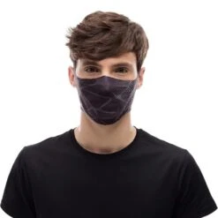 Buff Reusable Protective Mask With Filter Black Grey