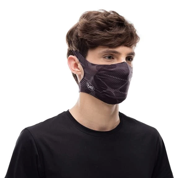 Buff Reusable Protective Mask With Filter Black Grey 2 Buff Reusable Protective Mask With Filter Black Grey - Image 2