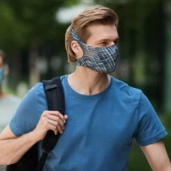 Buff Reusable Protective Mask With Filter Dark Blue White -Nordis Camping Shop bu 126636.707.10.00 004