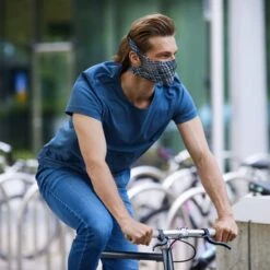 Buff Reusable Protective Mask With Filter Dark Blue White -Nordis Camping Shop bu 126636.707.10.00 005