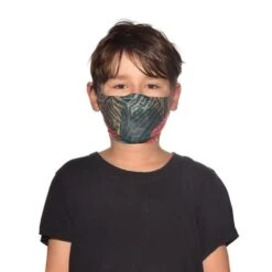 Reusable Protective Mask With Buff Filter Green Kids