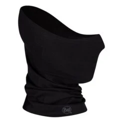 Buff Filter Tube Face Mask Black Smooth