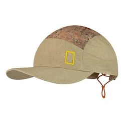 Buff 5 Panel Explore Cap Beige Brown
