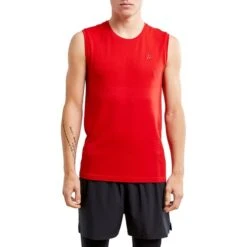 Craft Fuseknit Light Sleeveless Base Layer Top Red -Nordis Camping Shop cf 1908842 430000 5