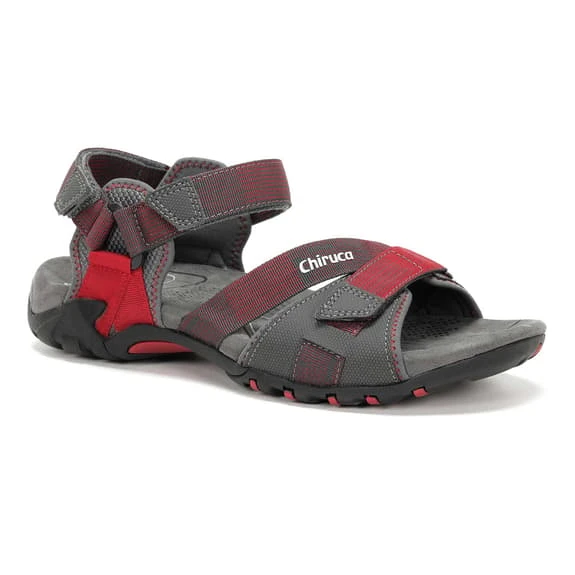 Chiruca Chipre Sandals Dark Grey Red 1 Chiruca Chipre Sandals Dark Grey Red