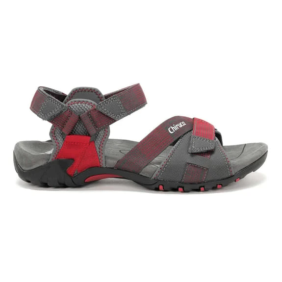 Chiruca Chipre Sandals Dark Grey Red 2 Chiruca Chipre Sandals Dark Grey Red - Image 2