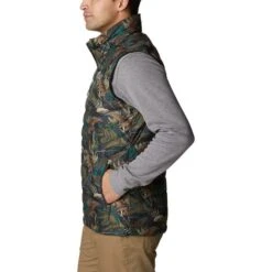 Columbia Powder Lite Vest Green Forest Brown 9 Columbia Powder Lite Vest Green Forest Brown -Nordis Camping Shop cl 1748031 370 004