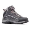 Columbia Crestwood Mid Waterproof Boots Dark Grey Red Women