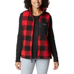 Columbia West Band Vest Red Black Women -Nordis Camping Shop cl 1939914 658 005