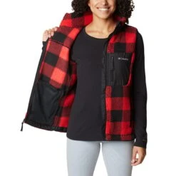 Columbia West Band Vest Red Black Women -Nordis Camping Shop cl 1939914 658 006
