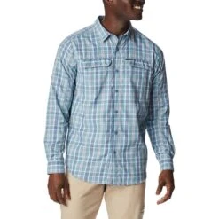 Columbia Silver Ridge EU 2.0 Plaid Long Sleeve Shirt Blue