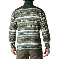 Columbia Sweater Weather II Printed Half Zip Fleece Green -Nordis Camping Shop cl 2013461 370 002