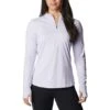 T-Shirt Columbia Endless Trail Half Zip Mesh Long Sleeve White Women